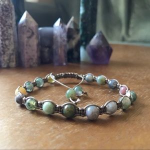 Handmade} Indian Agate Adjustable Bracelet